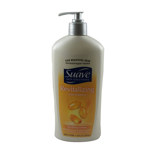 Suave Revitalizing Body Lotion With Vitamin E For Age Defying, 18 oz